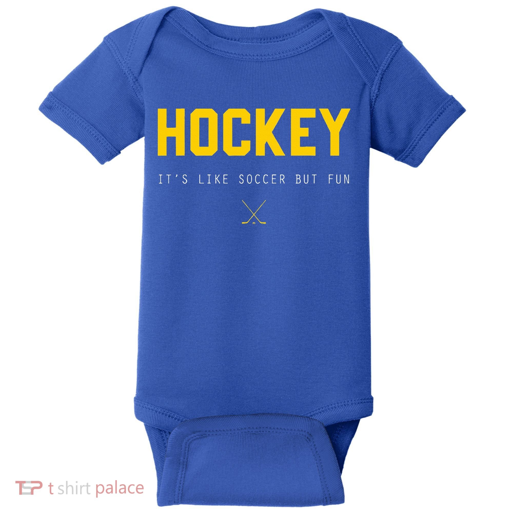 Hockey ItS Like Soccer But Fun Baby Bodysuit