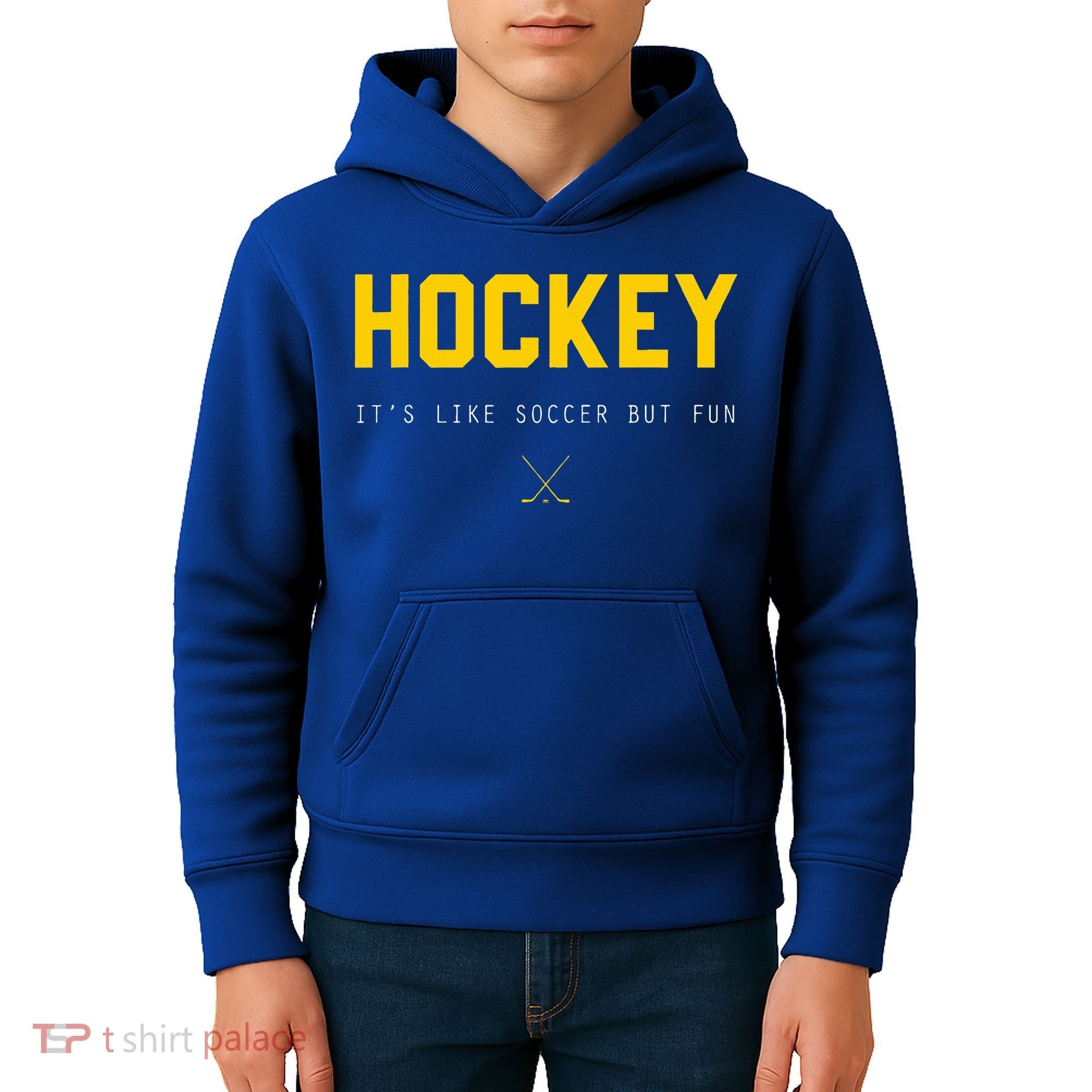 Hockey ItS Like Soccer But Fun Kids Hoodie