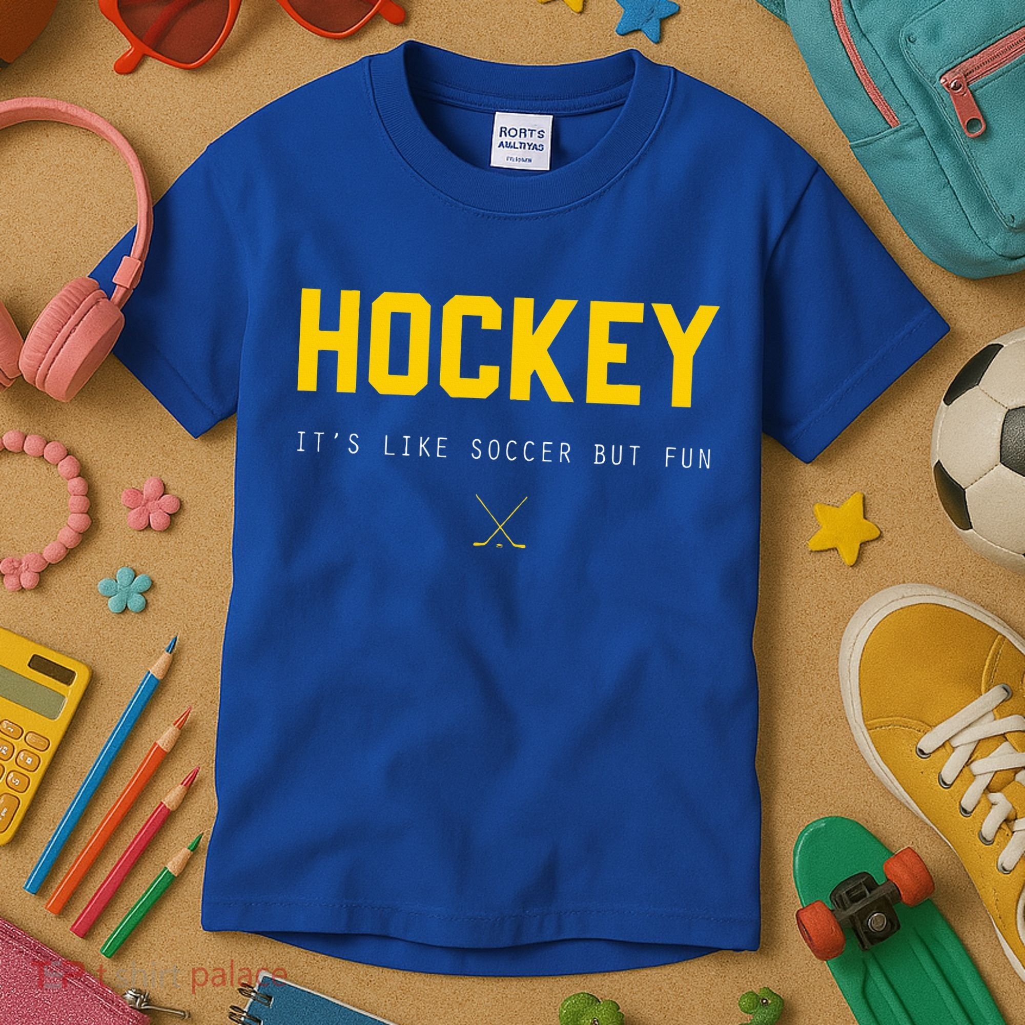 Hockey ItS Like Soccer But Fun Kids T-Shirt