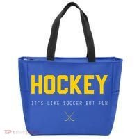 Hockey ItS Like Soccer But Fun Tote Bag thumb 0
