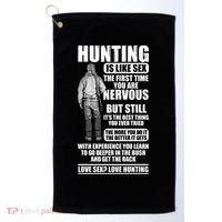 Hunting Is Like Sex Golf Towel thumb 0
