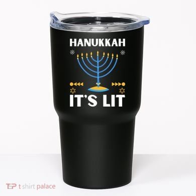 Hanukkah It's Lit Cool Design Tumbler