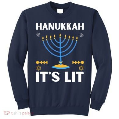 Hanukkah It's Lit Cool Design Sweatshirt