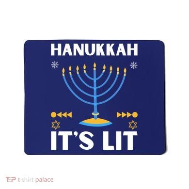 Hanukkah It's Lit Cool Design Mousepad