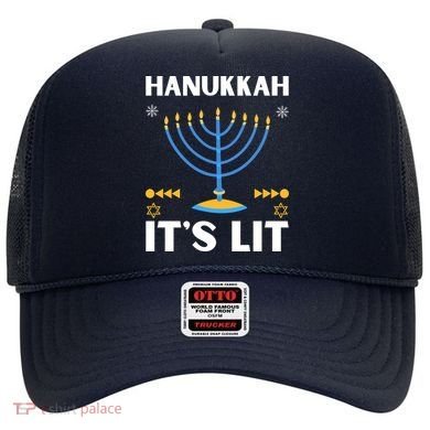 Hanukkah It's Lit Cool Design Hat