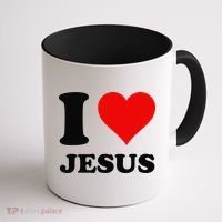 Heart I Love Jesus Coffee Mug thumb 1