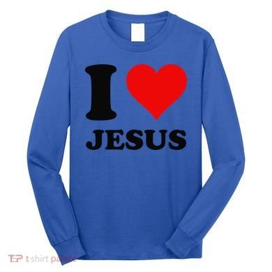 Heart I Love Jesus Long Sleeve Shirt