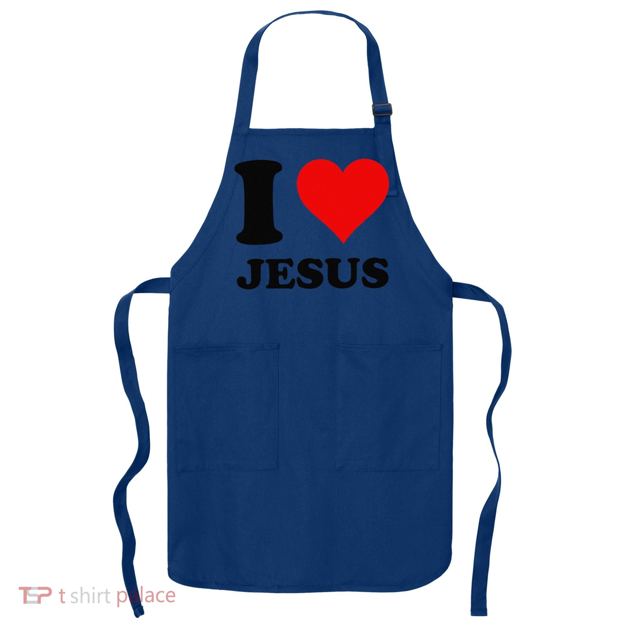 Heart I Love Jesus Apron