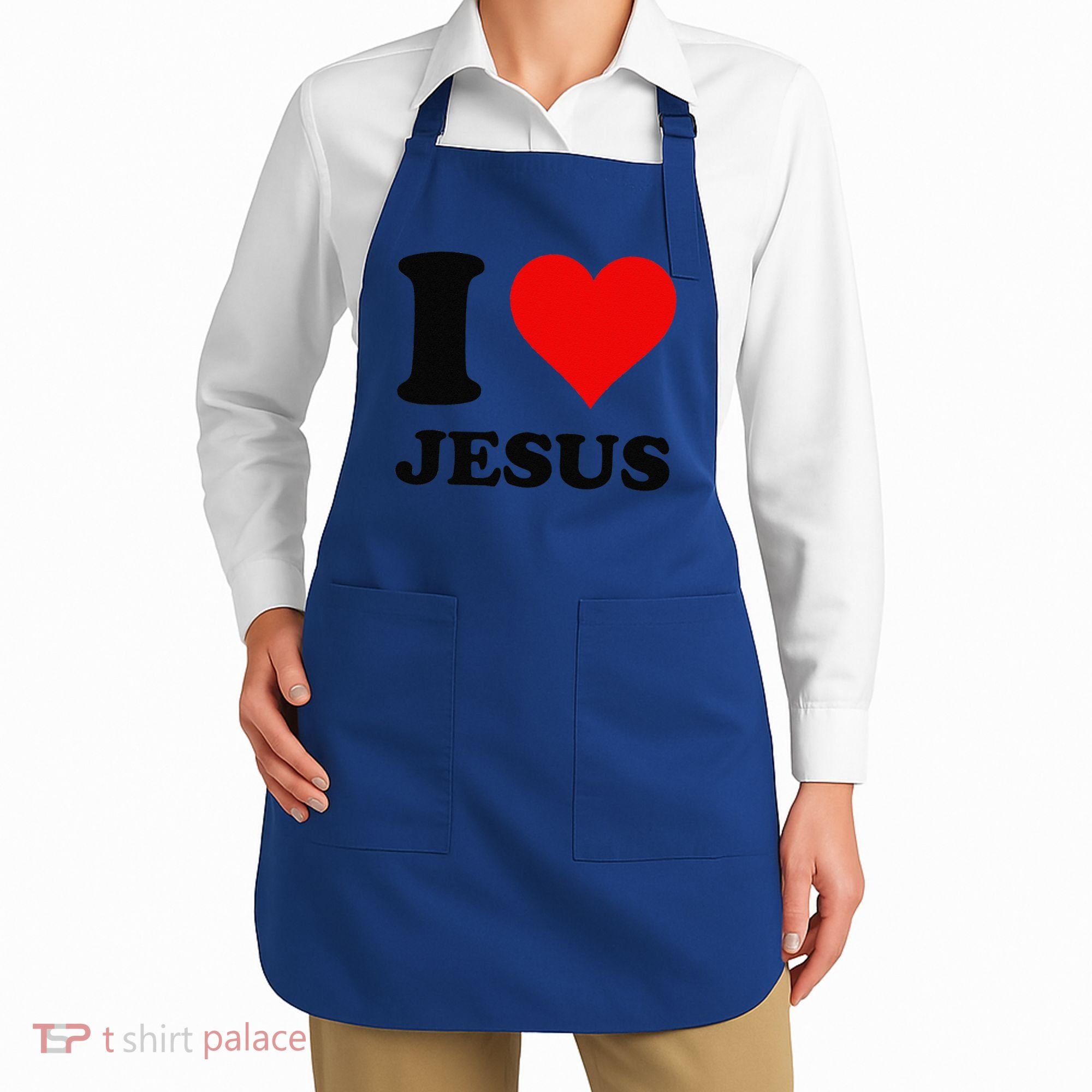 Heart I Love Jesus Apron