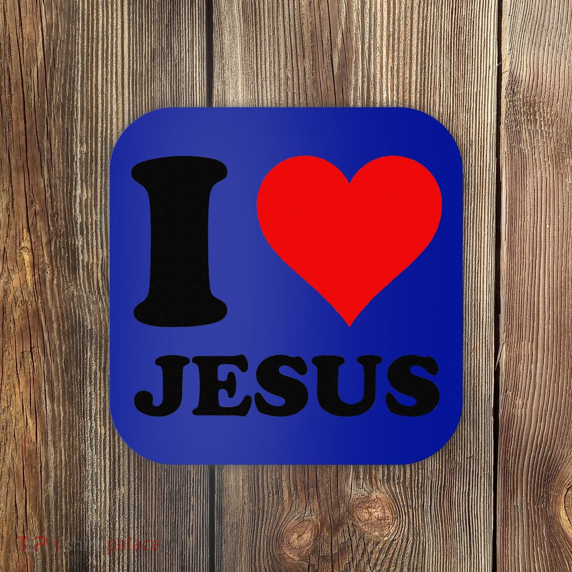 Heart I Love Jesus Coaster