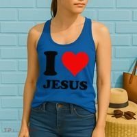 Heart I Love Jesus Women's Tank Top thumb 2