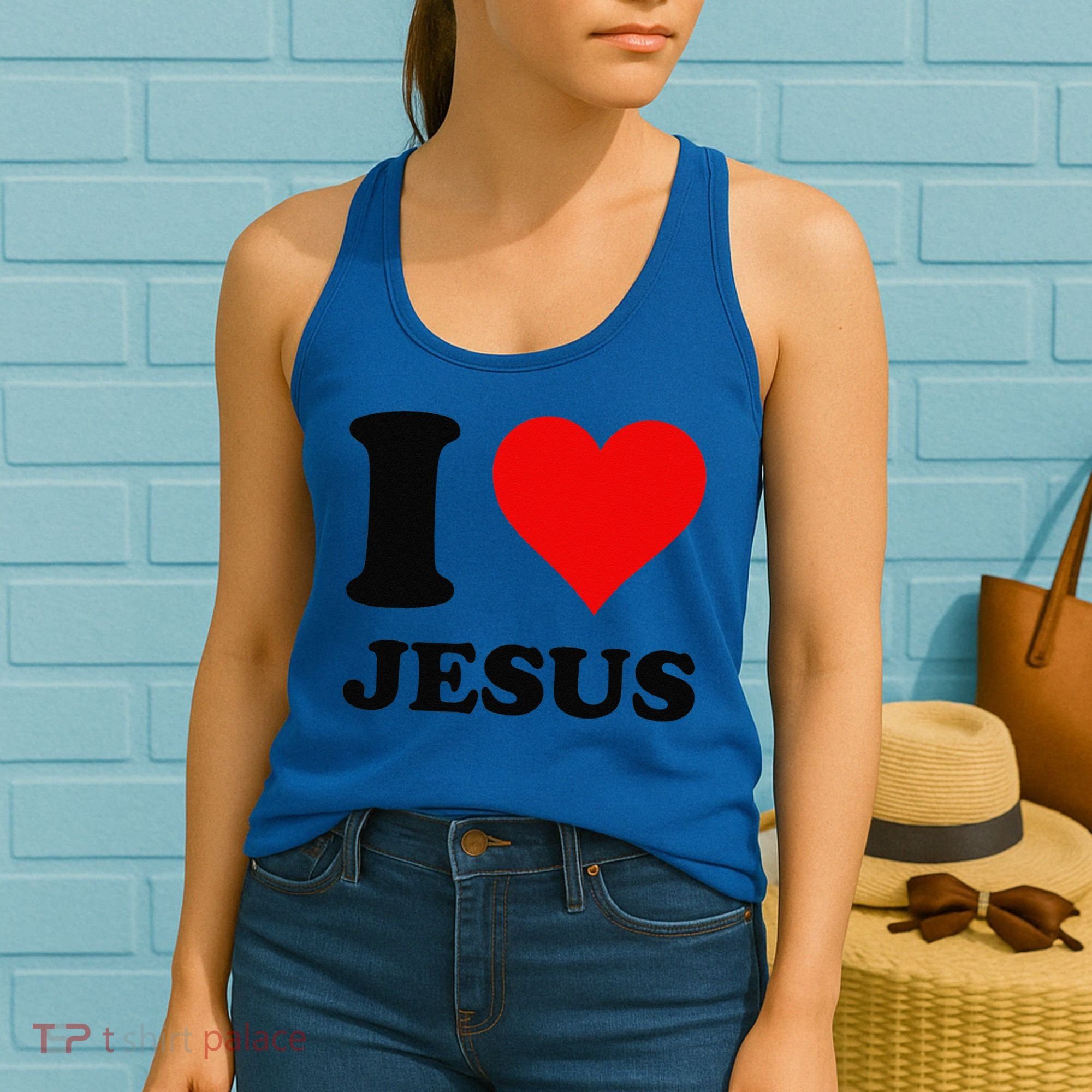 Heart I Love Jesus Women's Tank Top
