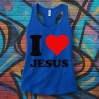 Heart I Love Jesus Women's Tank Top thumb 3