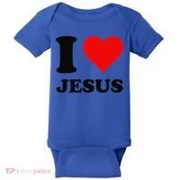 Heart I Love Jesus Baby Bodysuit thumb 0