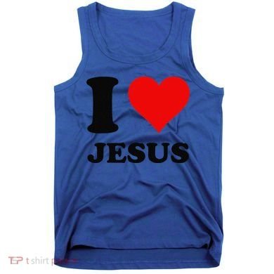 Heart I Love Jesus Tank Top