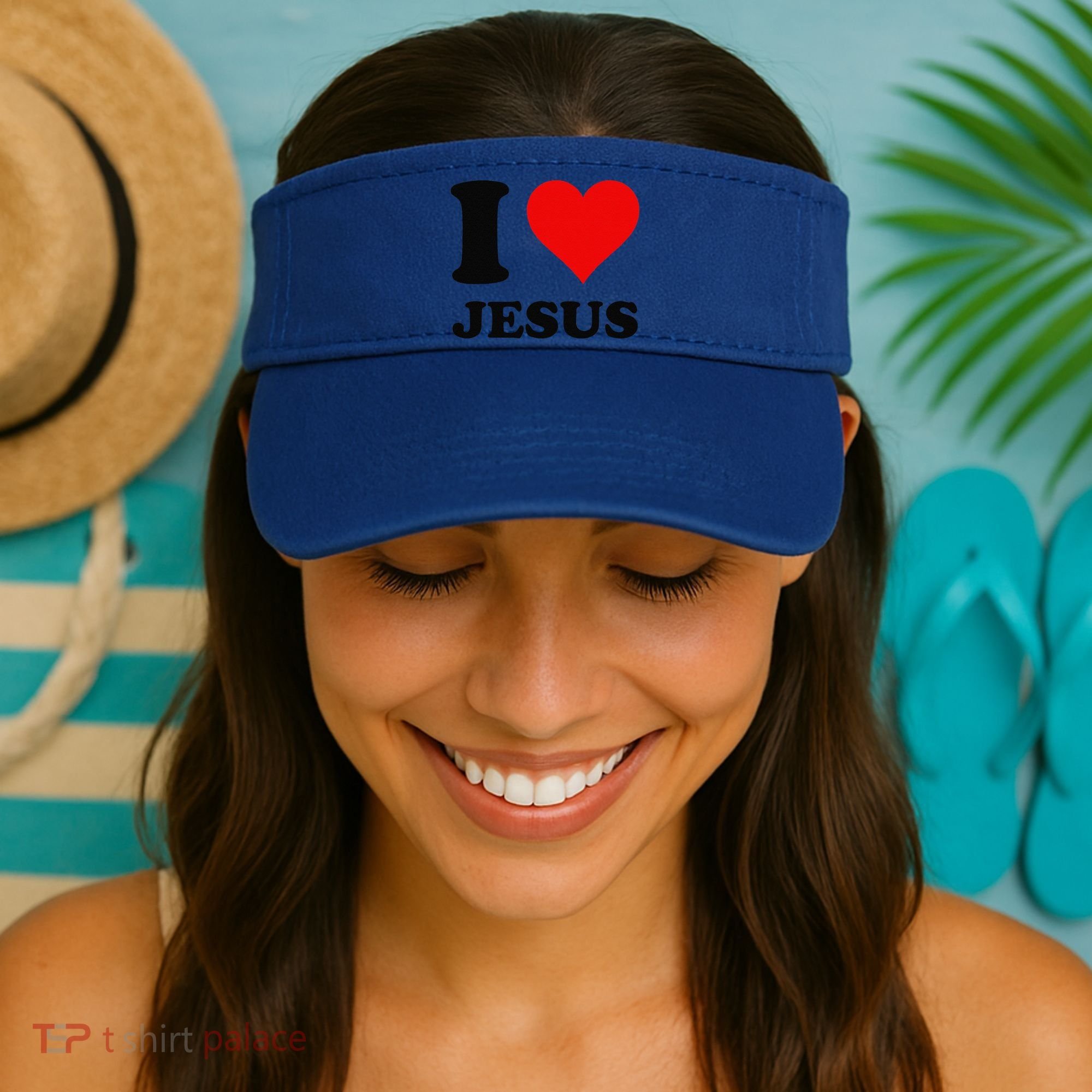 Heart I Love Jesus Visor