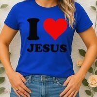 Heart I Love Jesus Women's T-Shirt thumb 2