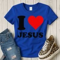 Heart I Love Jesus Women's T-Shirt thumb 3