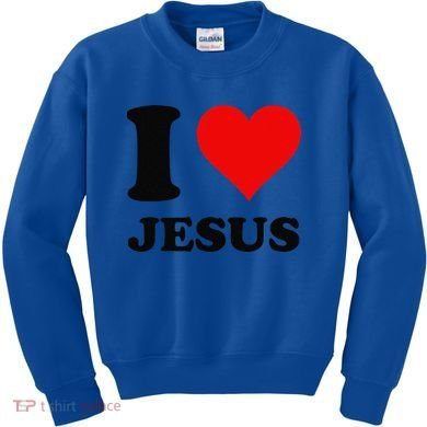Heart I Love Jesus Kids Sweatshirt