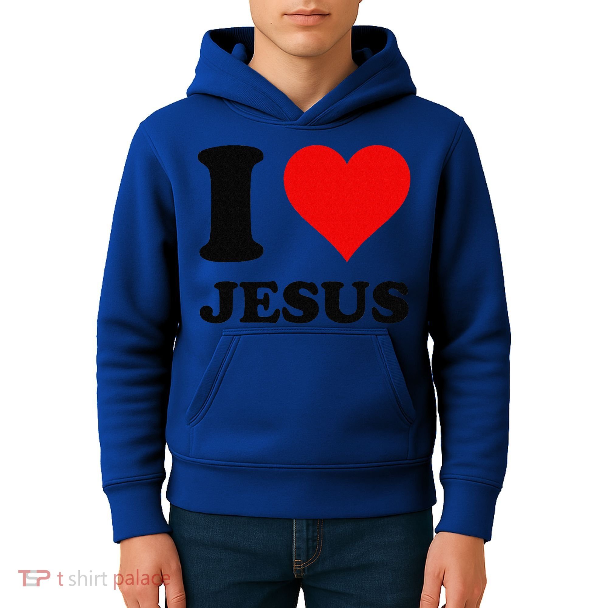 Heart I Love Jesus Kids Hoodie