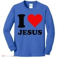 Heart I Love Jesus Kids Long Sleeve Shirt thumb 0