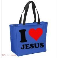 Heart I Love Jesus Tote Bag thumb 2