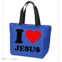 Heart I Love Jesus Tote Bag thumb 3