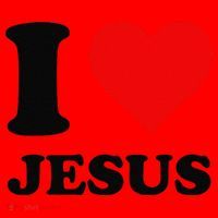 Heart I Love Jesus Santa Hat thumb 1