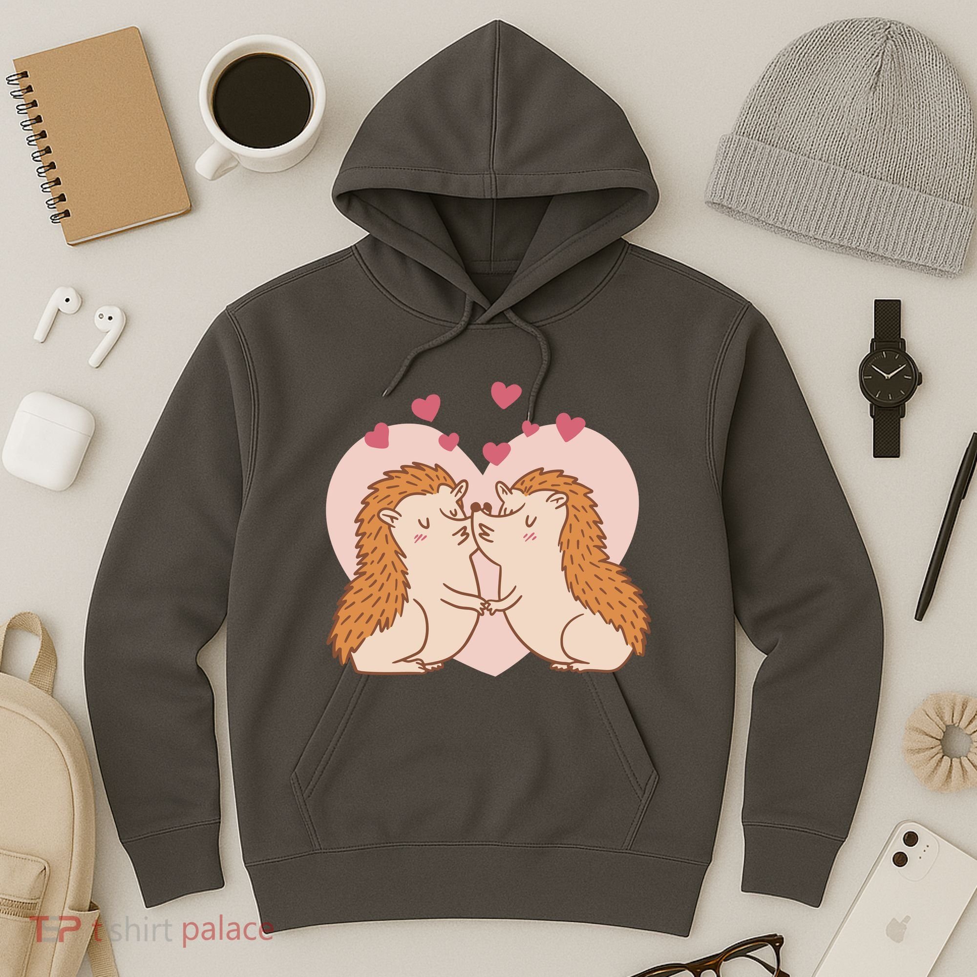 Hedgehogs In Love Hoodie