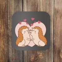 Hedgehogs In Love Coaster thumb 0