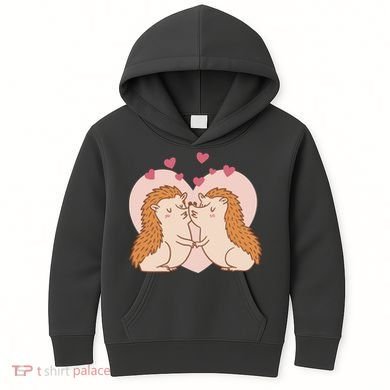 Hedgehogs In Love Kids Hoodie