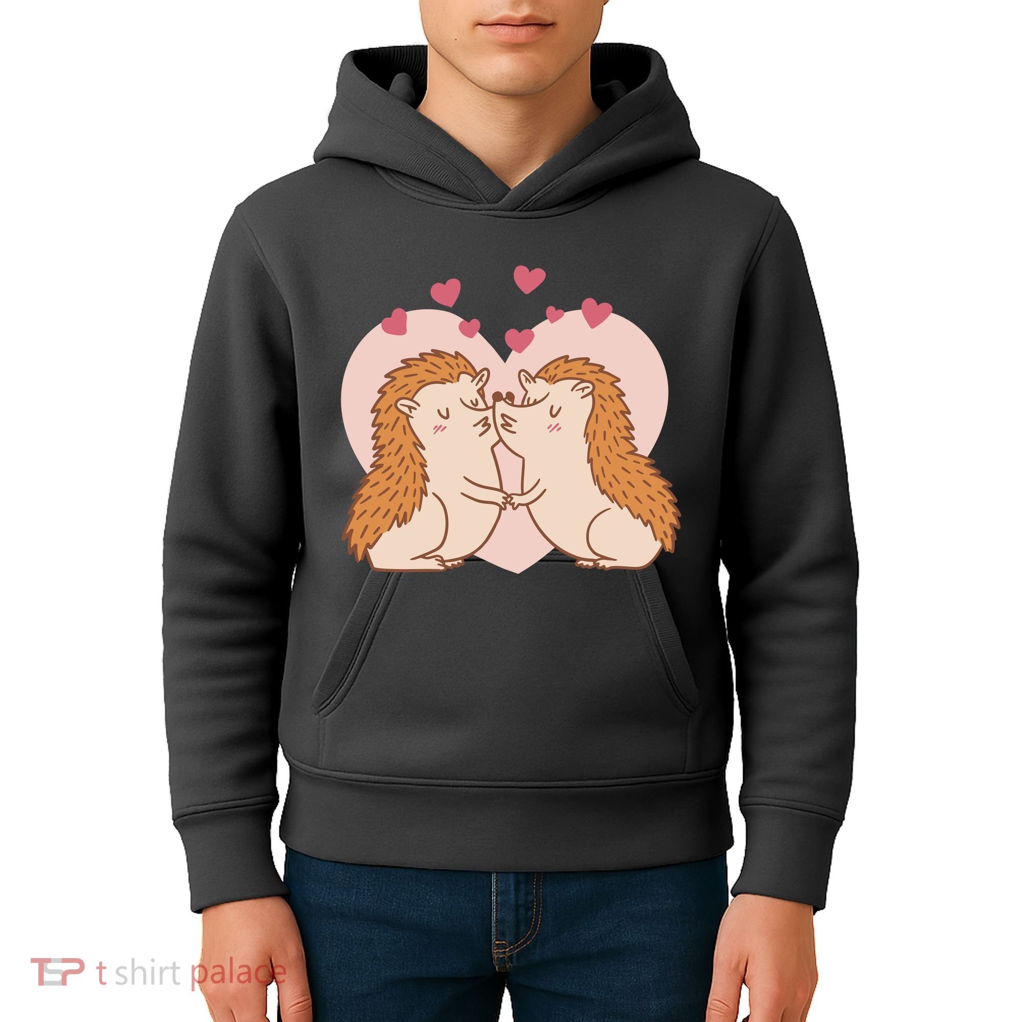 Hedgehogs In Love Kids Hoodie