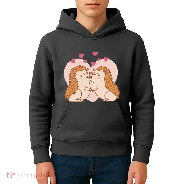 Hedgehogs In Love Kids Hoodie