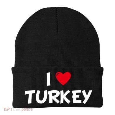 Heart I Love Turkey Cool Gift Beanie