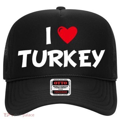 Heart I Love Turkey Cool Gift Hat