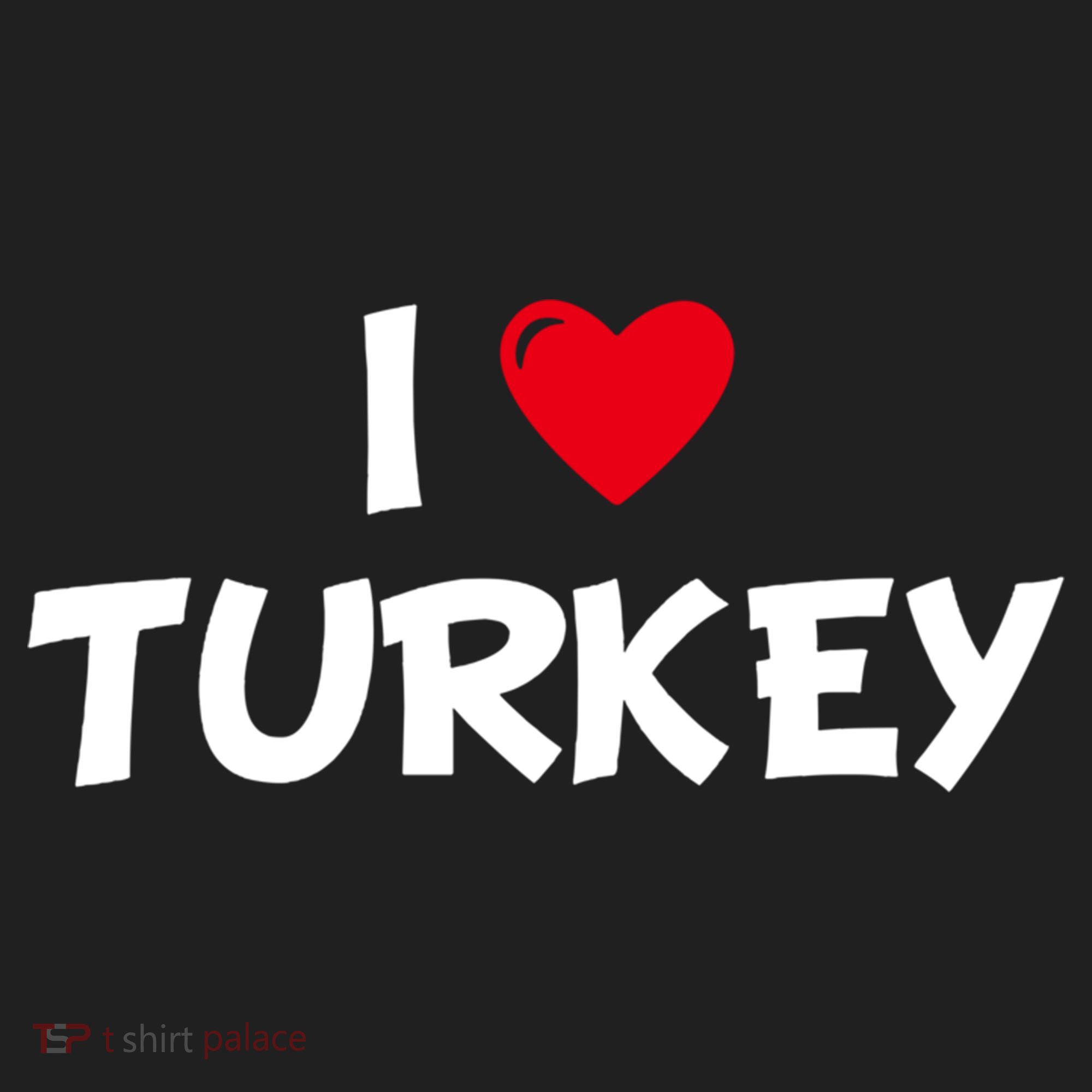 Heart I Love Turkey Cool Gift Hat