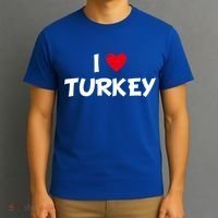 Heart I Love Turkey Cool Gift T-Shirt thumb 3