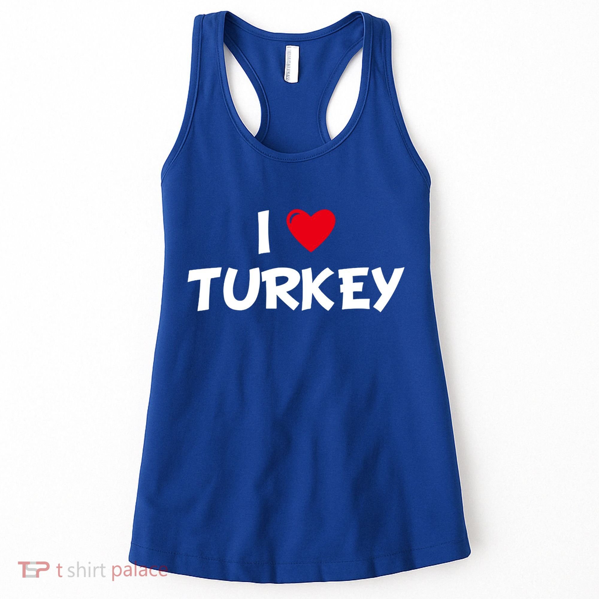 Heart I Love Turkey Cool Gift Women's Tank Top