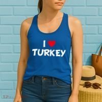 Heart I Love Turkey Cool Gift Women's Tank Top thumb 2