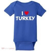 Heart I Love Turkey Cool Gift Baby Bodysuit thumb 0