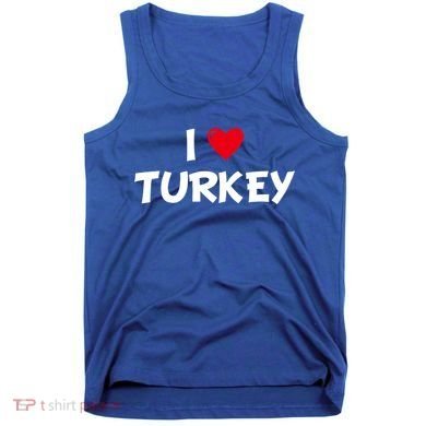 Heart I Love Turkey Cool Gift Tank Top