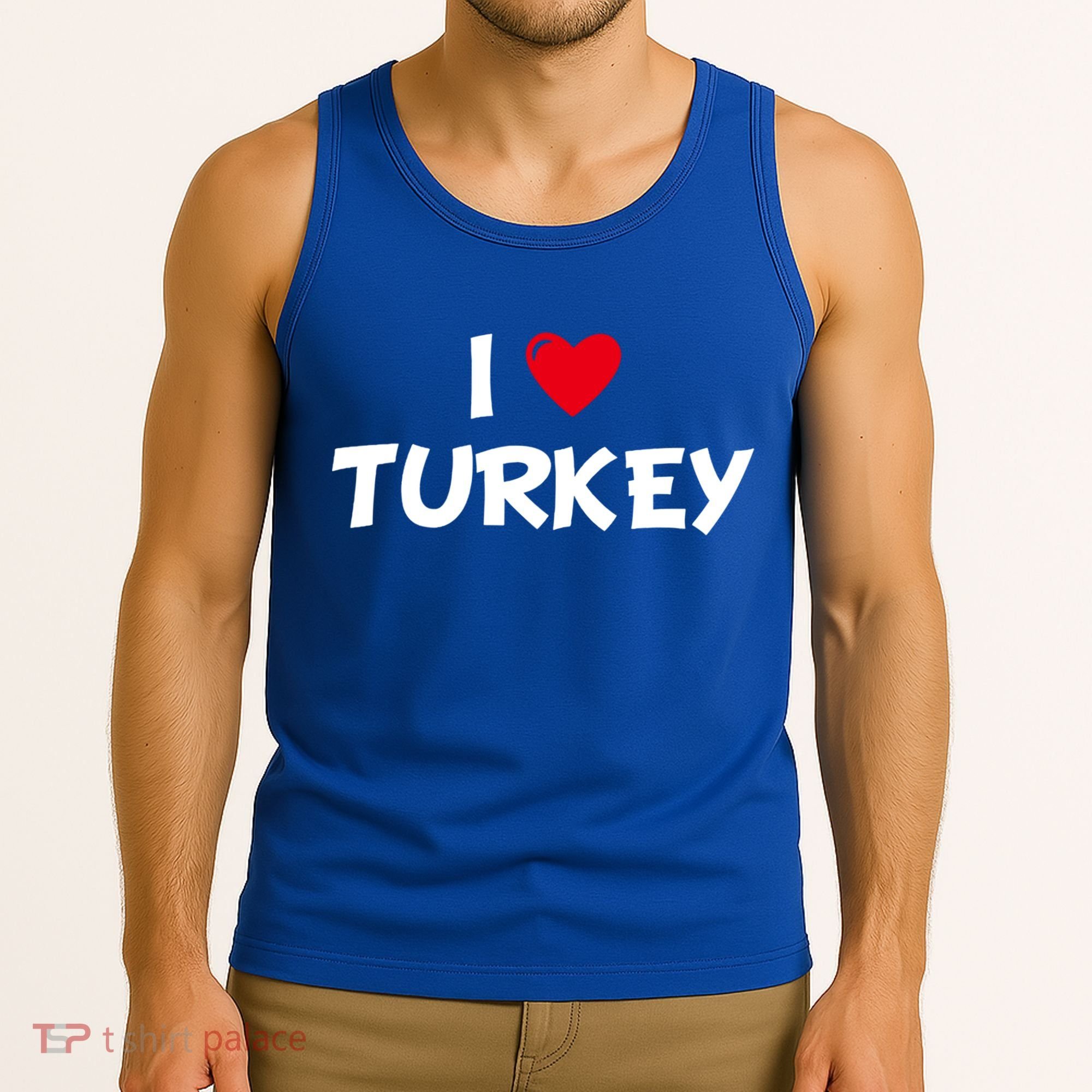 Heart I Love Turkey Cool Gift Tank Top