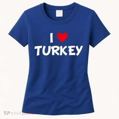 Heart I Love Turkey Cool Gift Women's T-Shirt