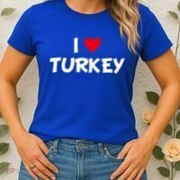 Heart I Love Turkey Cool Gift Women's T-Shirt thumb 2