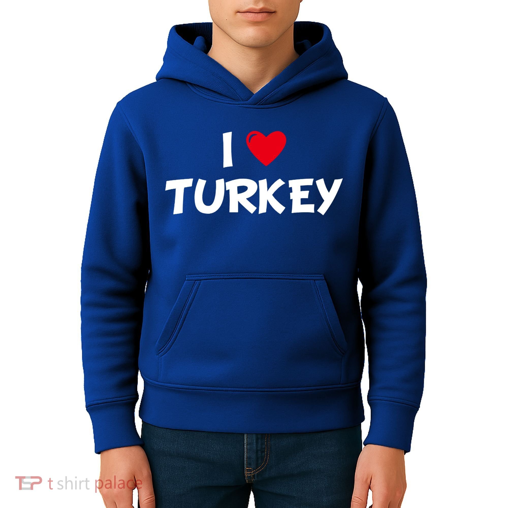 Heart I Love Turkey Cool Gift Kids Hoodie