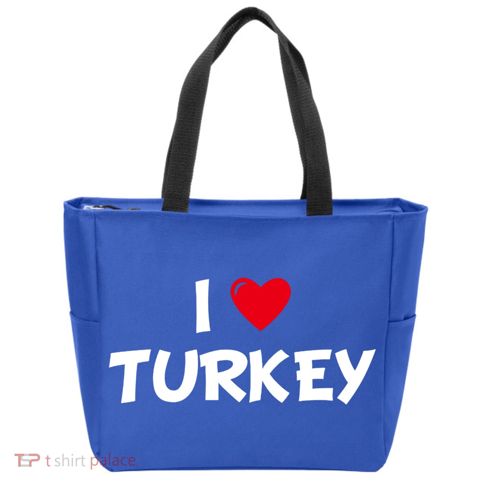 Heart I Love Turkey Cool Gift Tote Bag