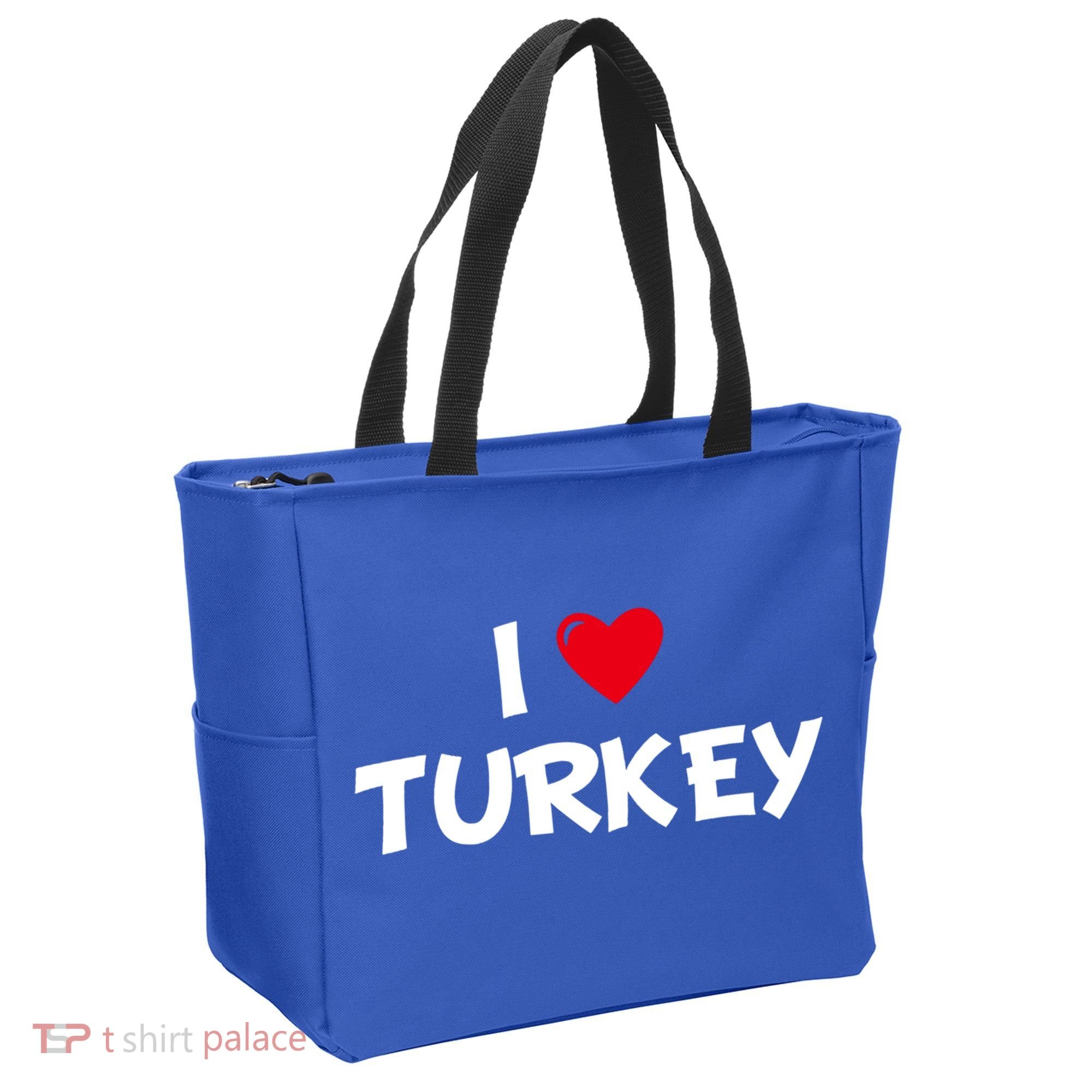 Heart I Love Turkey Cool Gift Tote Bag