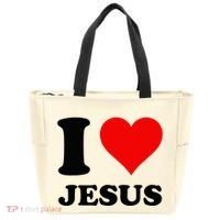 Heart I Love Jesus Tote Bag thumb 0