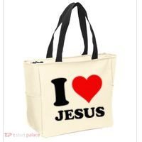Heart I Love Jesus Tote Bag thumb 2