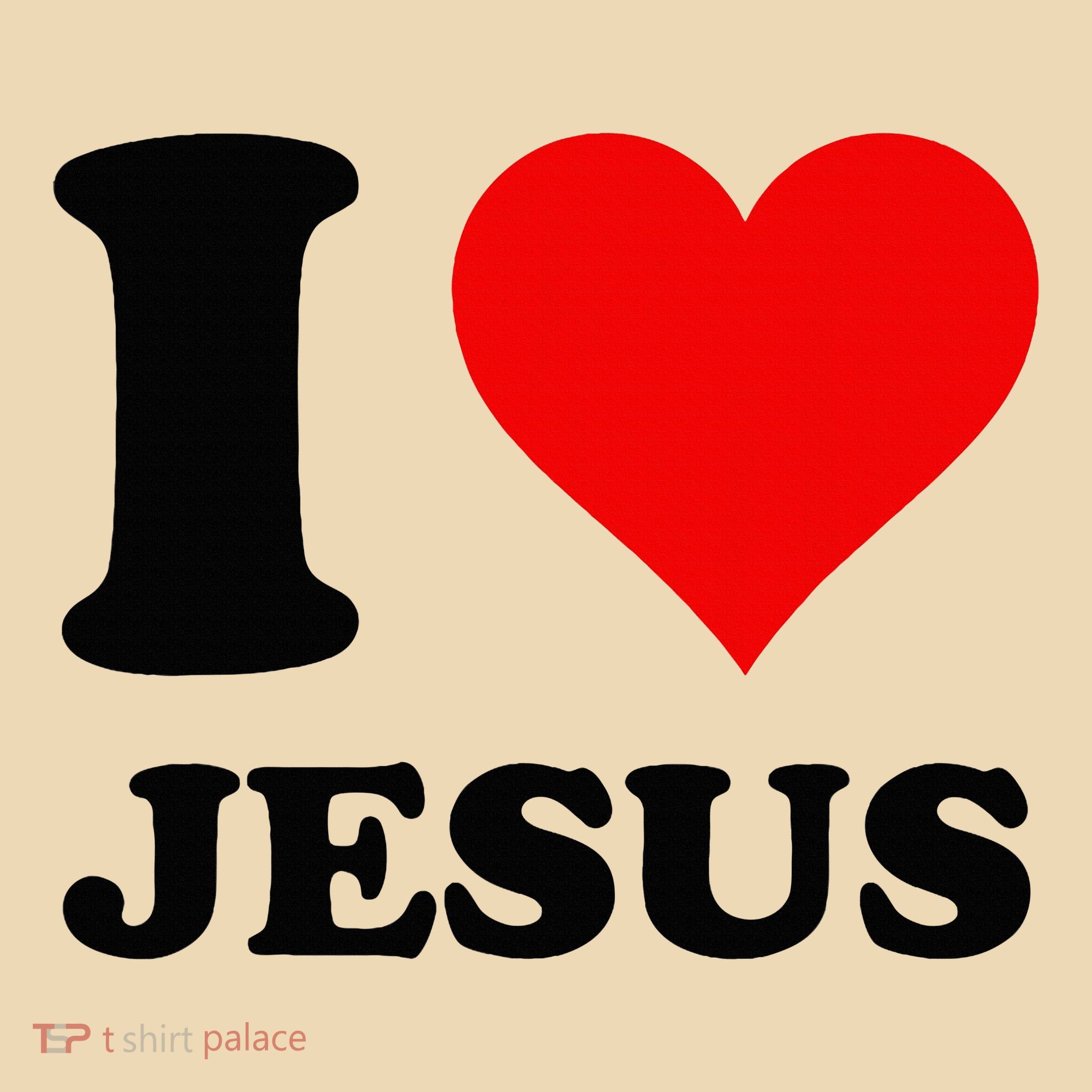 Heart I Love Jesus Tote Bag